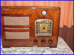 Vintage old wood antique tube radio Marconi model 201 Stunning piece here