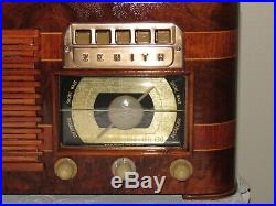 Vintage old wood antique tube radio ZENITH model 6S527 Super nice