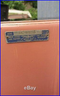 Vtg. Antique Art Deco PINK American Cabinet Co. Metal Dental Cabinet Craft Tool