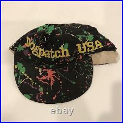 Vtg Black Paint Splatter Souvenir DOGPATCH USA Snap back Hat Issues Rare
