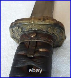 WWII Japanese Army officer's samurai sword antique 37 Authentic Marked