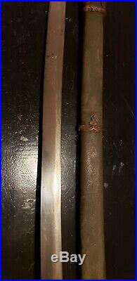 WWII Japanese Army officer's samurai sword antique NCO collectible ww2 katana