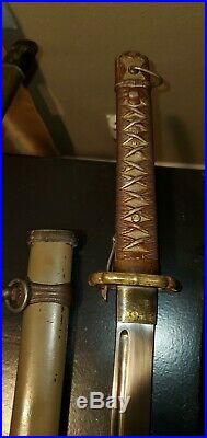 WWII Japanese Army officer's samurai sword antique NCO gunto collectible ww2