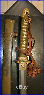 WWII Japanese Army officer's samurai sword antique shin gunto collectible ww2