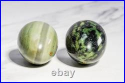 Wonderful Antique Polished Stone Specimen Eggs Monkey Stands Grand Tour