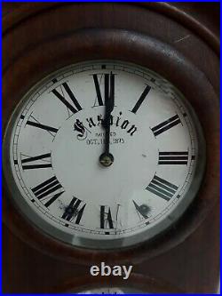 Working Vintage Seth Thomas Fashion Double Dial Calendar Clock (1875)