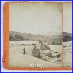 Yellowstone Park Stereoview c1877 Mammoth Hot Springs Basin Lovejoy Foster O172