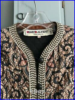 Ysl Yves Saint Laurent Vintage Quilted Jacket / Russian Collection 1976 / Rare