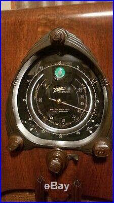 Zenith Robot Dial Black Dial Console Long Distance Radio Antique Restored Wow